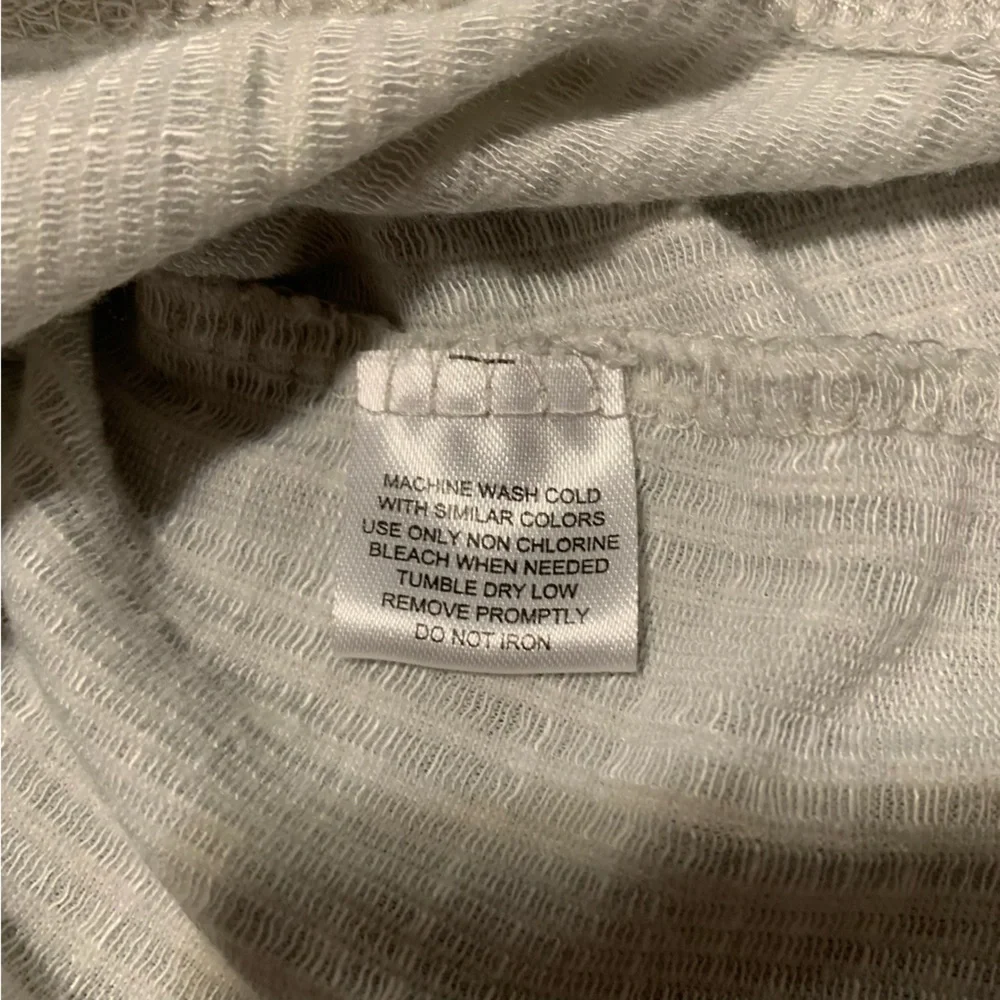 French Laundry Tie Front Short Flutter Sleeve Top Large White - Picture 5 of 6